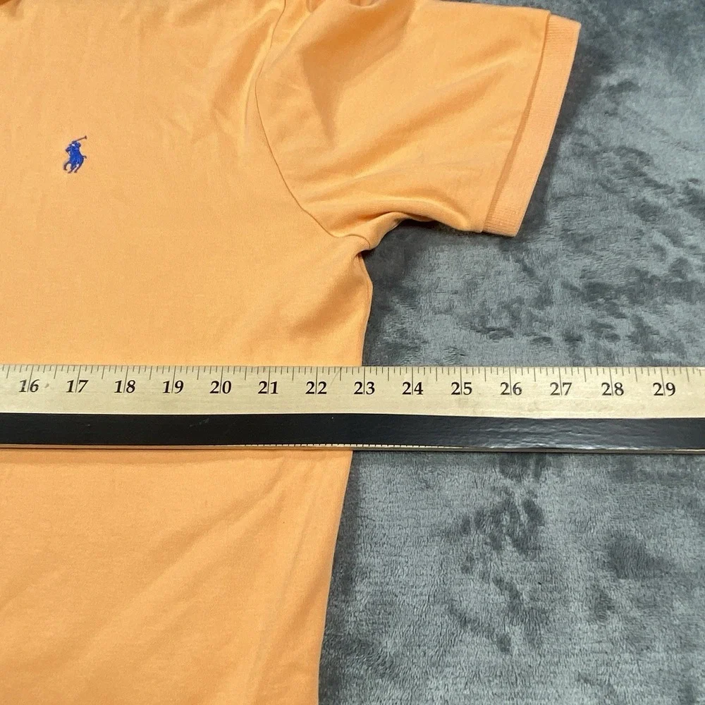 Vintage Polo Ralph Lauren‎ Shirt Men Orange Purple Classic Fit Golf All Cotton